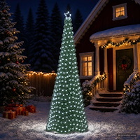 vidaXL Glittrig LED-julgran med fot EKENAS 300 cm 475 LED-lampor