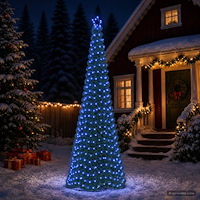 vidaXL Glittrig LED-julgran med fot EKENAS 300 cm 475 LED-lampor Blå