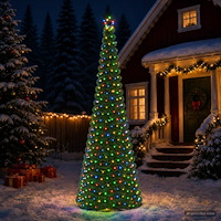 vidaXL Glittrig LED-julgran med fot EKENAS 300 cm 475 LED-lampor