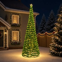 vidaXL Glittrig LED-julgran med fot EKENAS 400 cm 588 LED-lampor