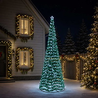 vidaXL Glittrig LED-julgran med fot EKENAS 400 cm 588 LED-lampor
