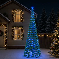 vidaXL Glittrig LED-julgran med fot EKENAS 400 cm 588 LED-lampor Blå