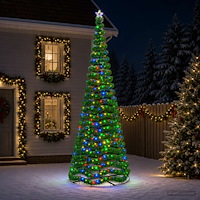 vidaXL Glittrig LED-julgran med fot EKENAS 400 cm 588 LED-lampor