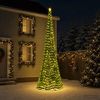 vidaXL Glittrig LED-julgran med fot EKENAS 500 cm 868 LED-lampor