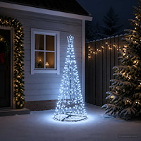 vidaXL LED-spiraljulgran med fot EKENAS 180 cm 220 LED-lampor Kallvit