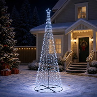 vidaXL LED-spiraljulgran med fot EKENAS 300 cm 475 LED-lampor Kallvit