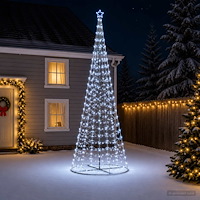 vidaXL LED-spiraljulgran med fot EKENAS 400 cm 588 LED-lampor Kallvit