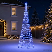 vidaXL LED-spiraljulgran med fot EKENAS 400 cm 588 LED-lampor Blå