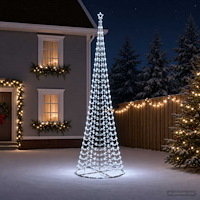 vidaXL LED-spiraljulgran med fot EKENAS 500 cm 868 LED-lampor Kallvit