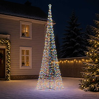 vidaXL LED-spiraljulgran med fot EKENAS 500 cm 868 LED-lampor