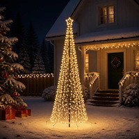 vidaXL Spiraljulgran med LED och markspett EKENAS 250 cm
