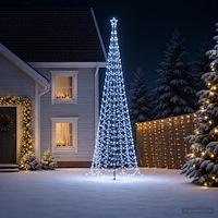 vidaXL Spiraljulgran med LED och markspett EKENAS 400 cm