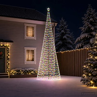 vidaXL Spiraljulgran med LED och markspett EKENAS 400 cm