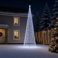 vidaXL Spiraljulgran med LED och markspett EKENAS 500 cm