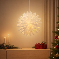 vidaXL Julbelysning RAAHE 10 LED-lampor Varmvit 60 x 20 x 60 cm