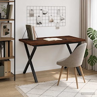 vidaXL Live Edge Matbord 120 x 90 x 75 cm Massivt Akaciaträ Mörkbrun