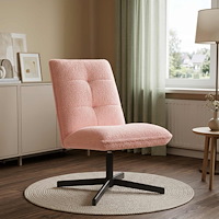 vidaXL Skrivstol Rosa Bouclé
