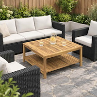 vidaXL Kaffeebord Vit tvätt 100,5 x 98 x 45 cm Massivt Akaciaträ
