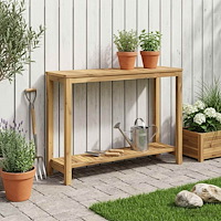 vidaXL Trädgårdskonsolbord Vit tvätt 108,5 x 35 x 75 cm