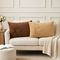 vidaXL Kuddöverdrag 2 st HEERLEN Taupe 50 x 75 cm Flanell