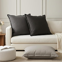 vidaXL Kasta Kudde 2 st HOUTEN Antracit 70 x 70 cm Polyester