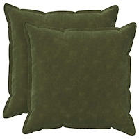 vidaXL Kasta Kudde 2 st HOUTEN Grön 80 x 80 cm Mikrofiber Fleece
