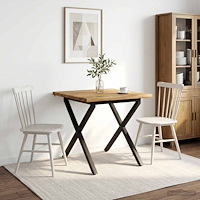 vidaXL Live Edge Matbord 80 x 80 x 75 cm Massivt Akaciaträ