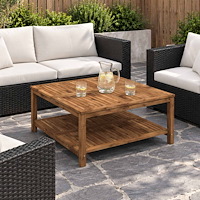 vidaXL Kaffeebord Naturlig 100,5 x 98 x 45 cm Massivt Akaciaträ