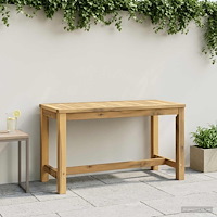 vidaXL Trädgårdsbänk 80,5 x 35 x 45 cm Massivt Akaciaträ Vit tvätt