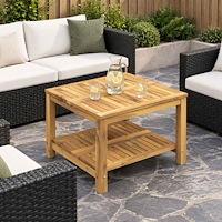 vidaXL Kaffeebord Vit tvätt 60,5 x 60 x 45 cm Massivt Akaciaträ