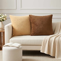 vidaXL Kuddöverdrag 6 st HEERLEN Taupe 50 x 50 cm Flanell