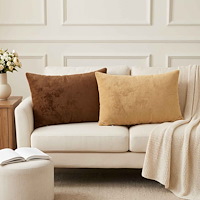 vidaXL Kuddöverdrag 2 st HEERLEN Taupe 50 x 80 cm Flanell
