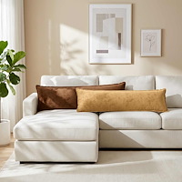 vidaXL Kuddöverdrag HOUTEN Ljusbrun 40 x 145 cm Flanell