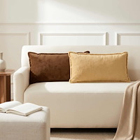 vidaXL Kuddöverdrag 6 st HOUTEN Ljusbrun 40 x 80 cm Flanell