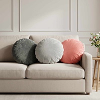 vidaXL Kuddöverdrag 6 st HEERLEN Mörkgrå Diam. 40 cm Flanell