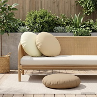 vidaXL Kasta Kudde 2 st HEERLEN Beige Diam. 50 cm Polyester