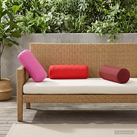 vidaXL Kasta Kudde 2 st HEERLEN Rosa Diam. 15 x 40 cm Polyester