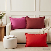 vidaXL Kasta Kudde 2 st HOUTEN Vinröd 50 x 80 cm Polyester