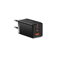 Baseus Baseus GaN5 Pro CCGP120201 laddare 65W, 2x USB-C + USB-A, sv...