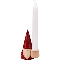 Festive Ljusstake FESTIVE Tomte 10,1cm röd/vit