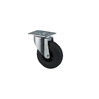Tente Svängbart hjul svart massivgummi Ø100 mm 75 kg rullager med...
