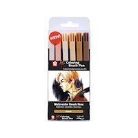 Sakura Sakura Koi Coloring Brush Pen – 6-pack / Koi colouring brush pen set 6 Portrait
