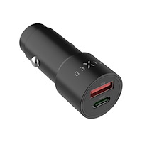 FIXED FIXED strömadapter för bil - USB-C, USB typ A - 63 watt