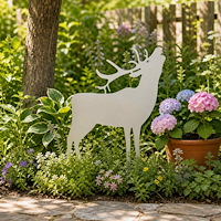 vidaXL Trädgårdspinne 46 x 30 cm Stål Vit