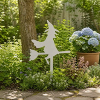 vidaXL Trädgårdspinne 36 x 24 cm Stål Vit