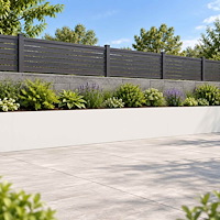 vidaXL Stödvägg 4 st 60 x 12 x 30 cm Stål Vit