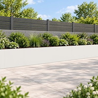 vidaXL Stödvägg 6 st 40 x 12 x 50 cm Stål Vit