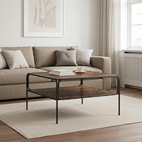 vidaXL Sidobord Rökt ek 100 x 50 x 46 cm Konstruerat trä