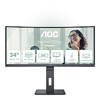 AOC AOC CU34P3CV, 86,4 cm (34"), 3440 x 1440 pixlar, UltraWide Q...