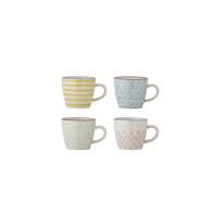 Bloomingville BLOOMINGVILLE Patrizia koppar 280 ml stengods, 4-pack, flerf...